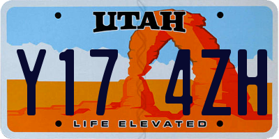 UT license plate Y174ZH