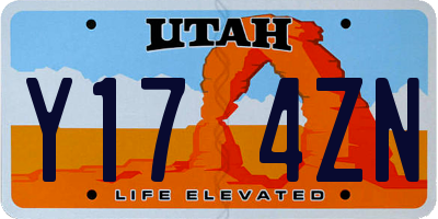 UT license plate Y174ZN