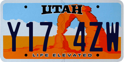 UT license plate Y174ZW