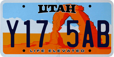 UT license plate Y175AB