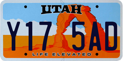 UT license plate Y175AD
