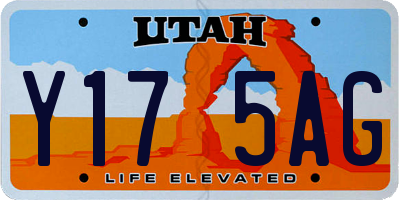 UT license plate Y175AG