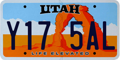 UT license plate Y175AL
