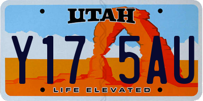 UT license plate Y175AU