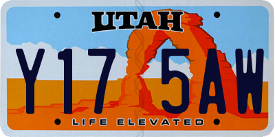 UT license plate Y175AW