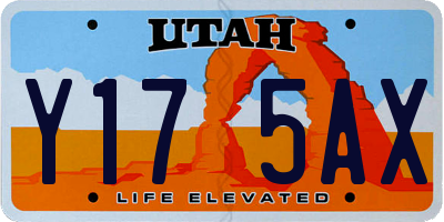 UT license plate Y175AX