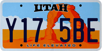 UT license plate Y175BE