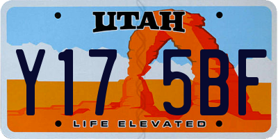 UT license plate Y175BF