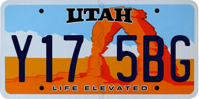 UT license plate Y175BG