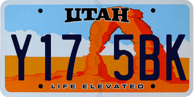 UT license plate Y175BK