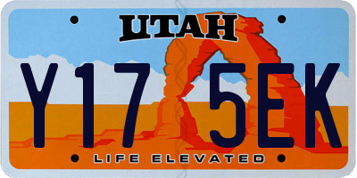 UT license plate Y175EK