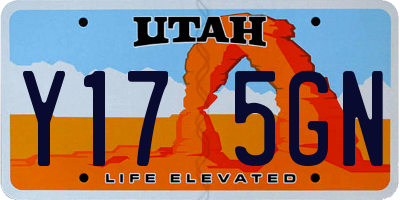 UT license plate Y175GN