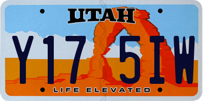 UT license plate Y175IW
