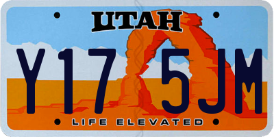 UT license plate Y175JM