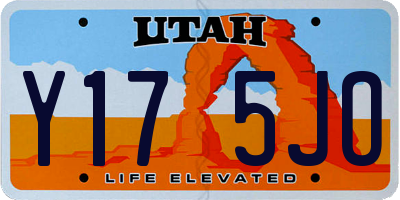 UT license plate Y175JO