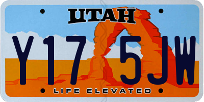 UT license plate Y175JW