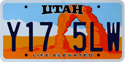 UT license plate Y175LW