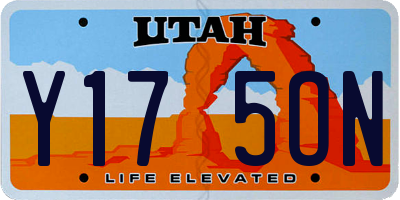 UT license plate Y175ON