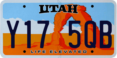 UT license plate Y175QB