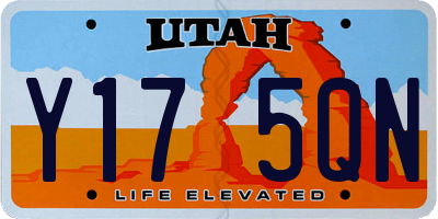 UT license plate Y175QN