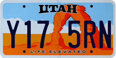 UT license plate Y175RN