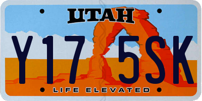 UT license plate Y175SK