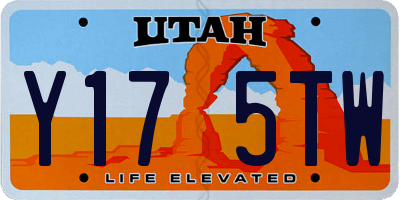 UT license plate Y175TW