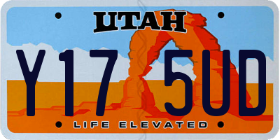 UT license plate Y175UD