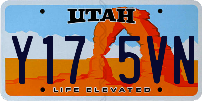 UT license plate Y175VN