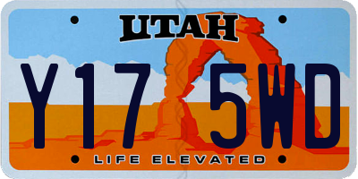 UT license plate Y175WD