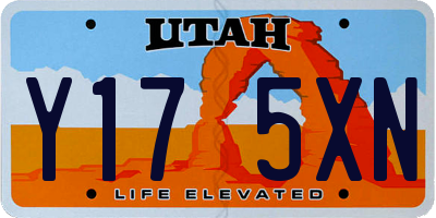 UT license plate Y175XN
