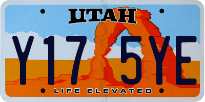UT license plate Y175YE