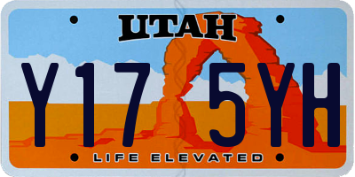 UT license plate Y175YH