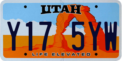 UT license plate Y175YW