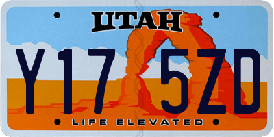 UT license plate Y175ZD