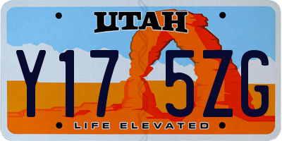 UT license plate Y175ZG
