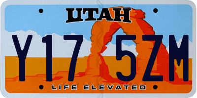 UT license plate Y175ZM