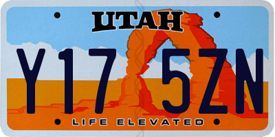 UT license plate Y175ZN