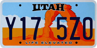 UT license plate Y175ZO