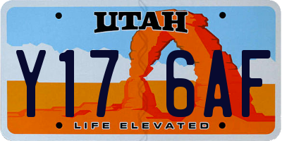 UT license plate Y176AF