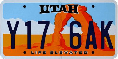 UT license plate Y176AK
