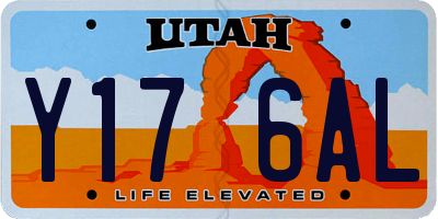 UT license plate Y176AL