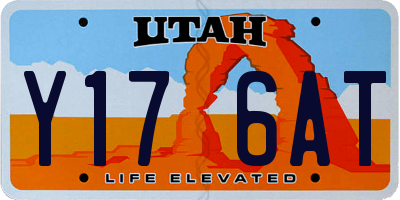 UT license plate Y176AT