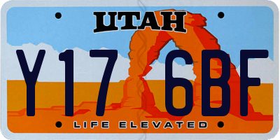 UT license plate Y176BF