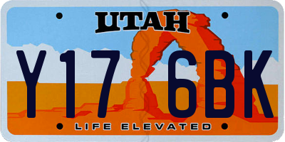 UT license plate Y176BK