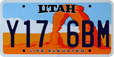 UT license plate Y176BM