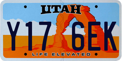 UT license plate Y176EK