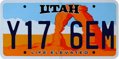 UT license plate Y176EM