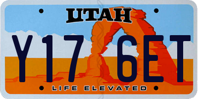 UT license plate Y176ET