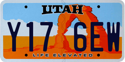 UT license plate Y176EW